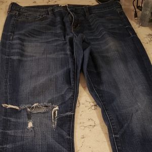 Express Distressed Ankle Jean